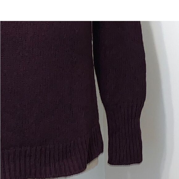 Ann Taylor | Plum Purple Women’s Crewneck Knit Office Sweater - Picture 6 of 7
